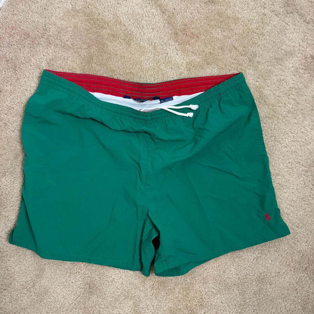 Polo Ralph Lauren vintage red pony‎ swim trunks size L